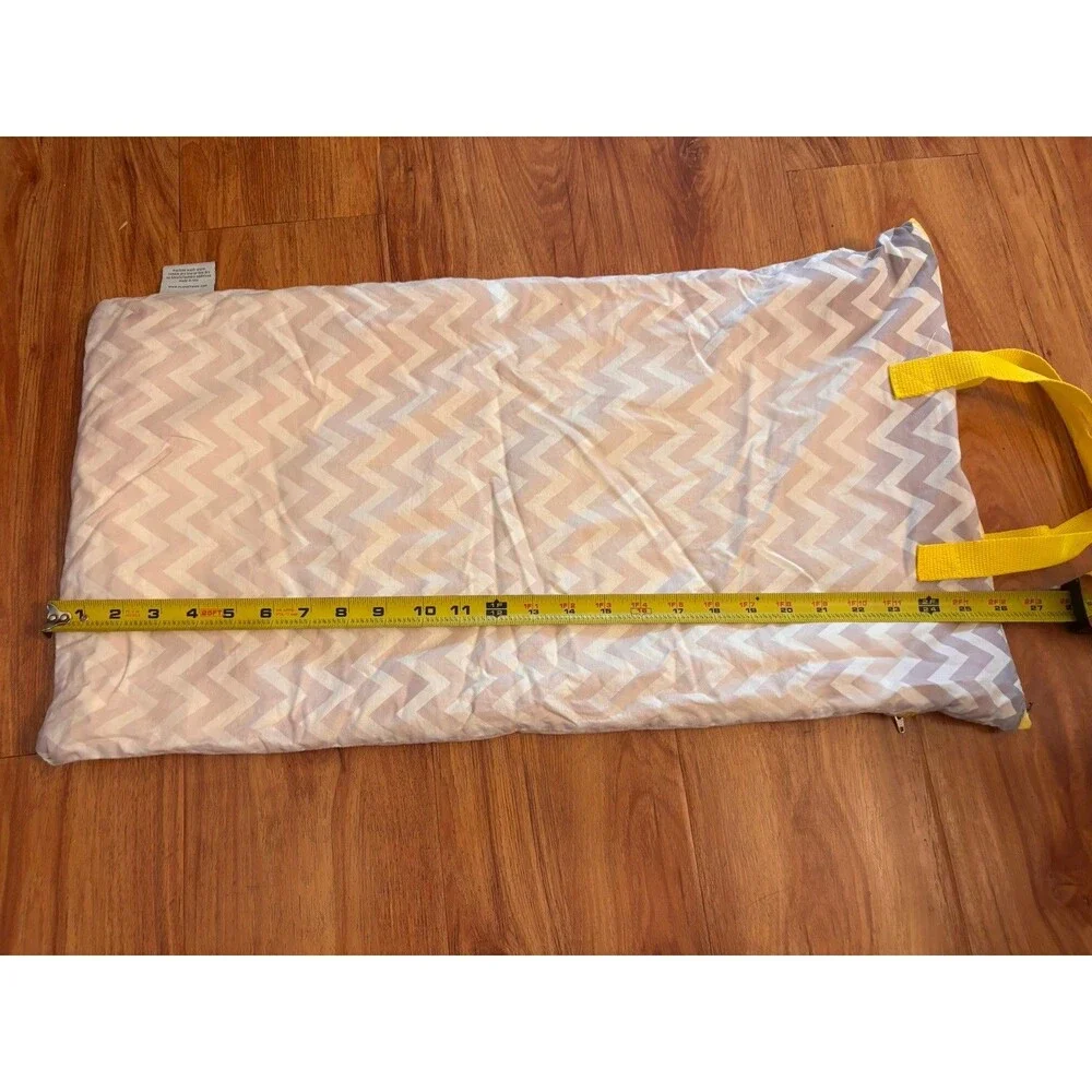 GUC Planet Wise Chevron Diaper Swim Wet Bag Gray White Yellow Zip Carry Handles